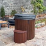 Cold Tub 100 fiberglass installed outdoors in garden setting